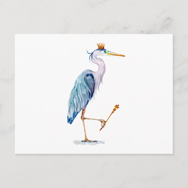 Postal Royal Blue Heron (Anverso)