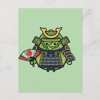Postal Royal Cabbage Samurai Warrior with War Fan Illustr