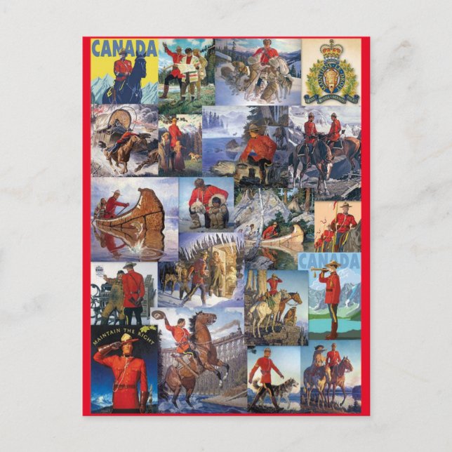 Postal Royal Canadian Mounted Police Collage (Anverso)