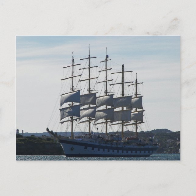 Postal Royal Clipper Under Sail Postcard (Anverso)
