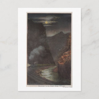 Postal Royal Gorge, CO - Vista lunar del tren en