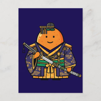 Postal Royal Orange Samurai Officer Japanese Kimono