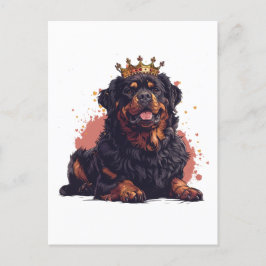 Postal Royal Rottweiler Dog Queen Crown