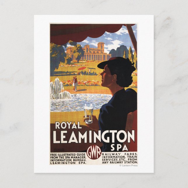 Postal Royal Spa, Poster del tren de agua potable para mu (Anverso)