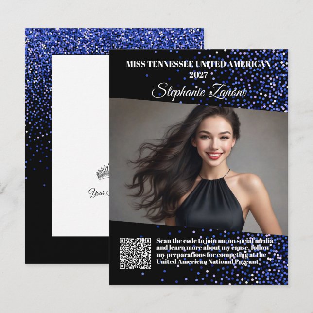 Postal Royale Glitz Pageant Promo Autograph (Anverso / Reverso)