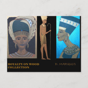 POSTAL ROYALTY ON WOOD POSTCARD