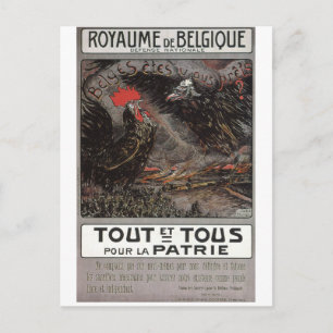 Postal Royaume Belgique Propaganda Poster