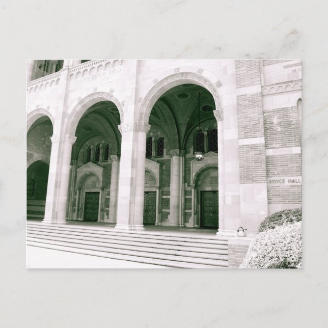 Postal Royce Hall Negro y blanco (Anverso)