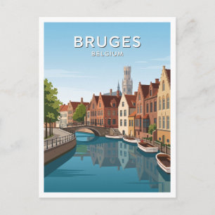 Postal Rozenhoedkaai Brujas Bélgica