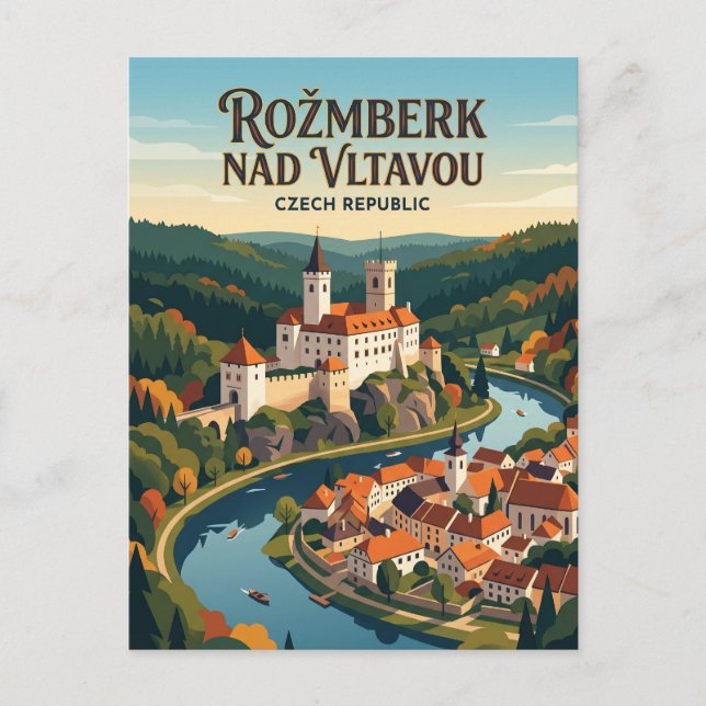 Postal Rožmberk nad Vltavou República Checa (Anverso)