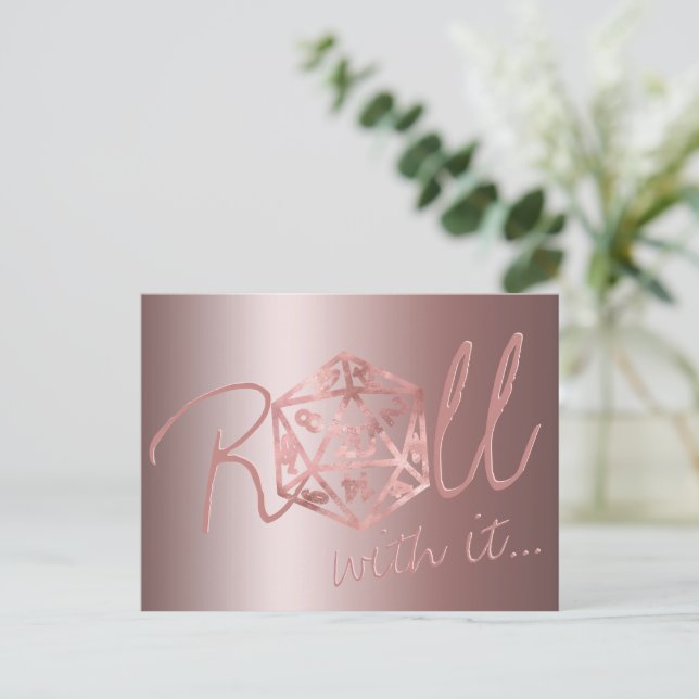 Postal RPG Luxe | Mauve Fantasy Jugador de Mesa Rediseñar (Anverso de pie)