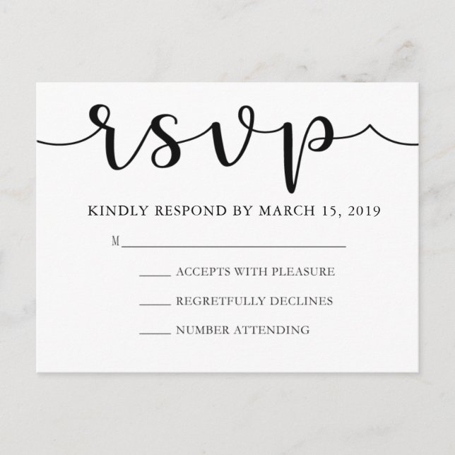 Postal RSVP (Anverso)