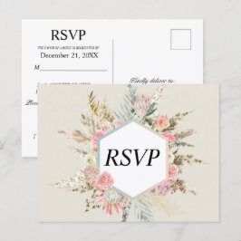 Postal Rsvp Bohemio Floral