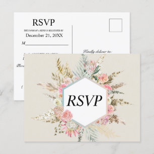 Postal Rsvp Bohemio Floral