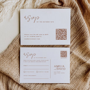 Postal RSVP con código QR de Terracotta