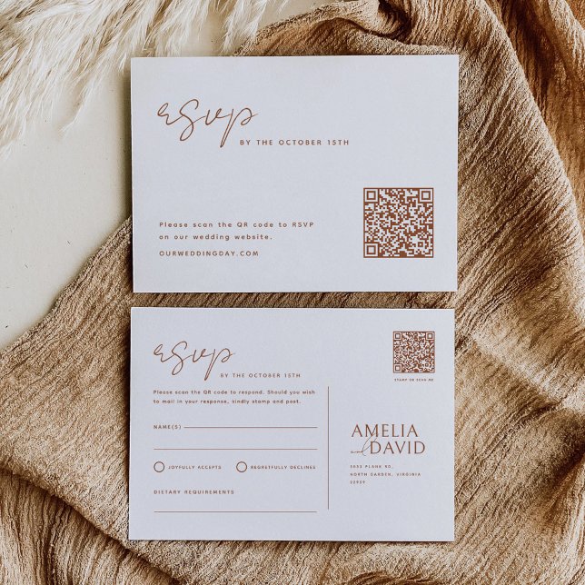 Postal RSVP con código QR de Terracotta (Subido por el creador)