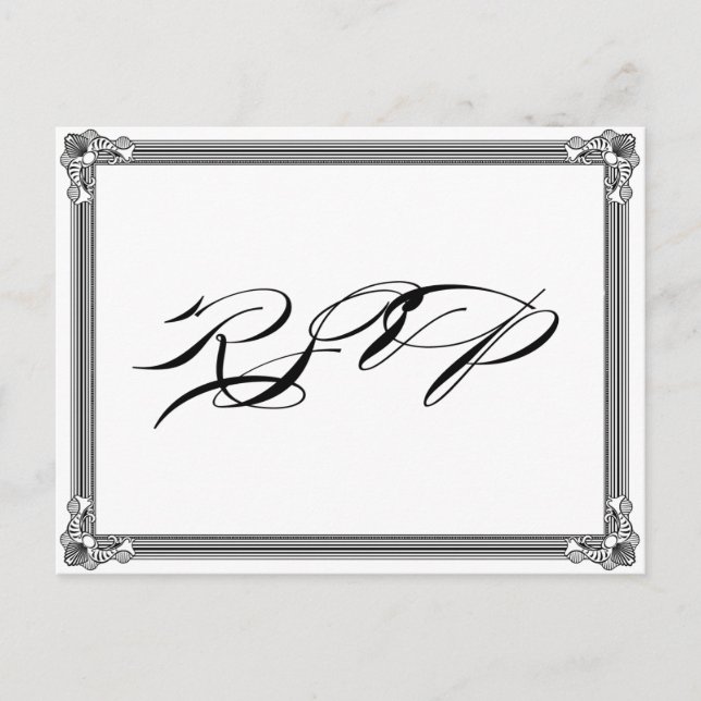 Postal RSVP con estilo poster rojo y negro DIY (Anverso)