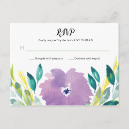 Postal RSVP con flor