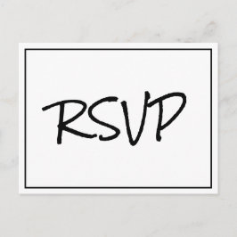 Postal RSVP con guión de Boho