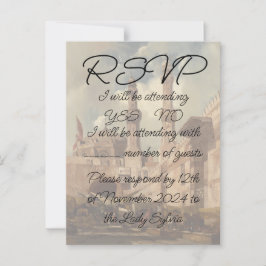 Postal RSVP con la pintura de 'A Cairo Bazaar'