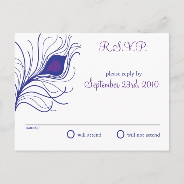 Postal RSVP de boda (Anverso)