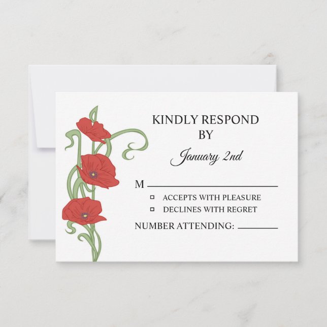 Postal RSVP de boda (Anverso)