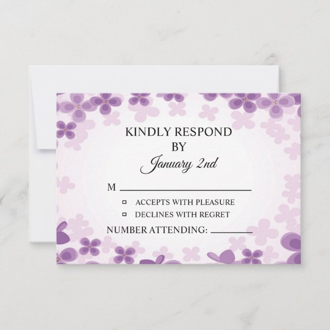 Postal RSVP de boda (Anverso)