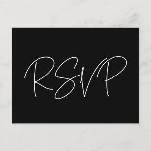 Postal RSVP de boda minimalista moderna