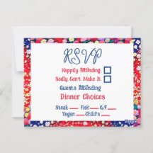 RSVP de boda única de parejas animadas