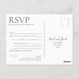 Postal RSVP de Boho Wedding