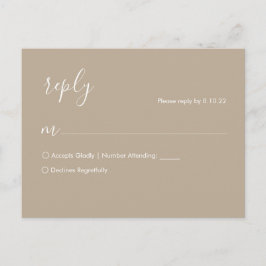 Postal RSVP de Boho Wedding