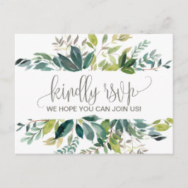 Postal RSVP de elección del menú Foliage