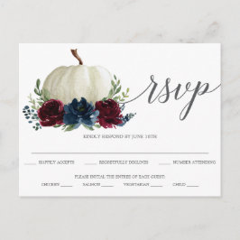 Postal RSVP de la boda de la calabaza de la Marina