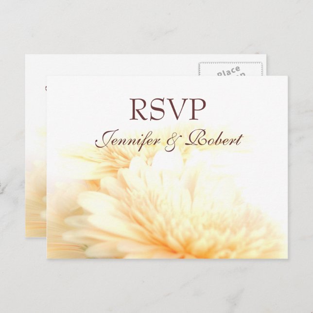 Postal RSVP de la boda de oro (Anverso / Reverso)