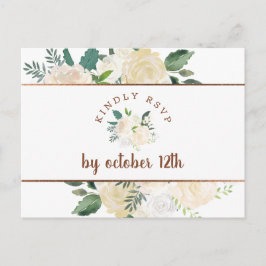 Postal RSVP de la selección de comida de campo rústica fr