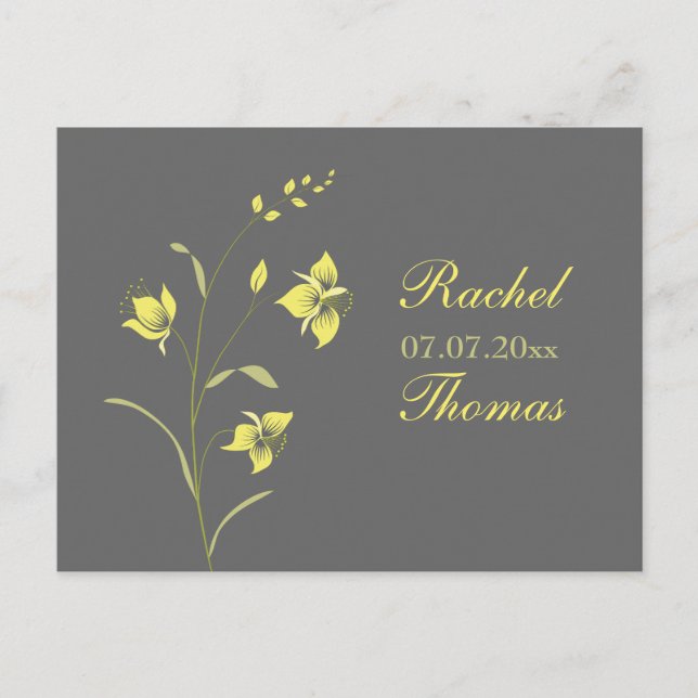 Postal RSVP de Lirio de Vintage (Anverso)