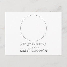 Postal RSVP de matrimonio celeste