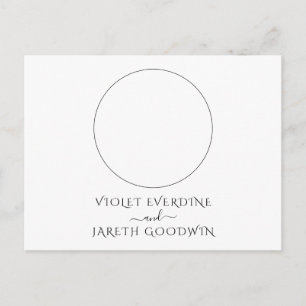 Postal RSVP de matrimonio celeste