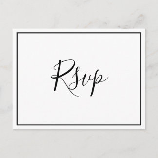 Postal RSVP de script caprichoso