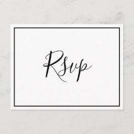 Postal RSVP de script caprichoso