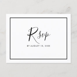 Postal RSVP de simple boda Minimalista moderna