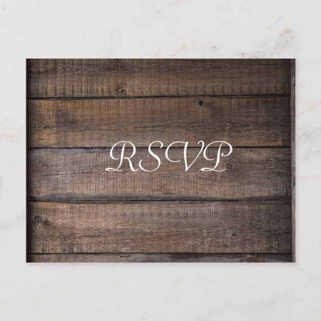 Postal RSVP de simple boda rusa moderna (Anverso)