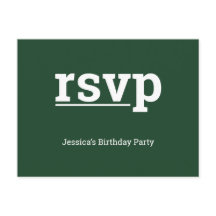 Postal "rsvp" limpia y respetable