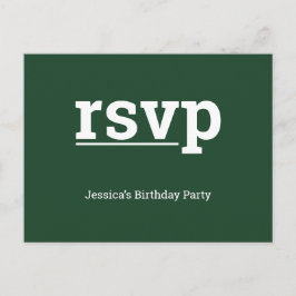 Postal "rsvp" limpia y respetable