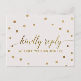 Postal RSVP por elección del menú de puntos de la