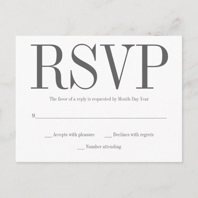 Postal RSVP simple (Anverso)