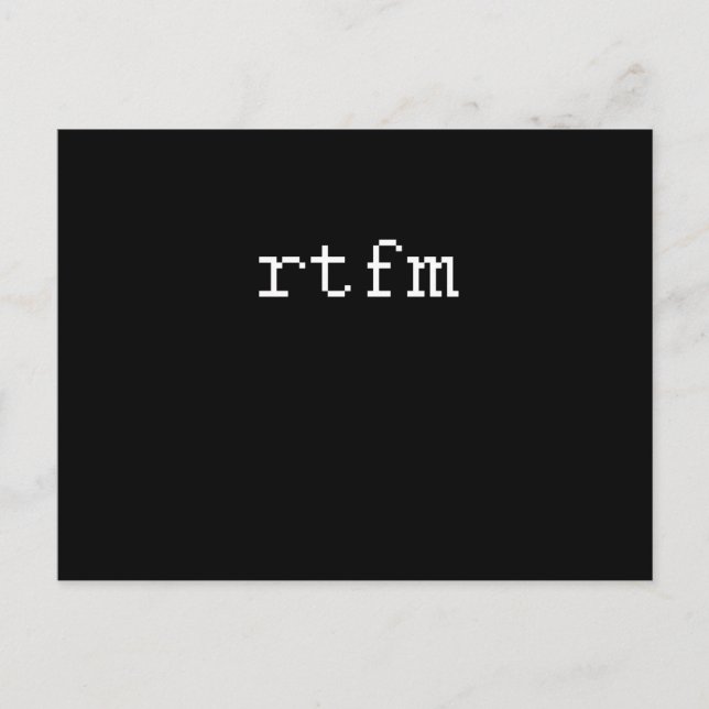 POSTAL RTFM (Anverso)
