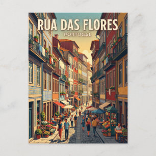 Postal Rua das Flores Portugal