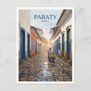 Postal Rua do Fogo Paraty Brasil Viajes