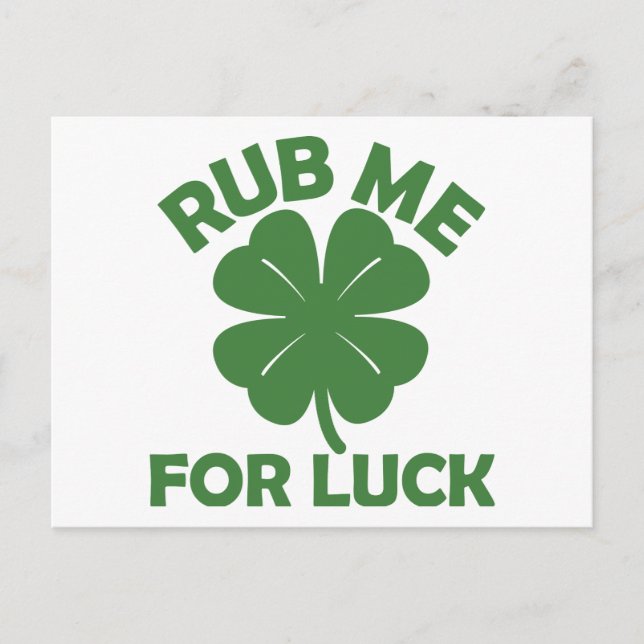 Postal Rub Me For Luck (Anverso)